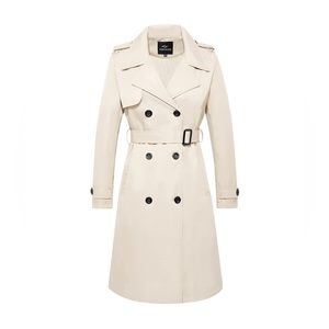 Beige trench coat